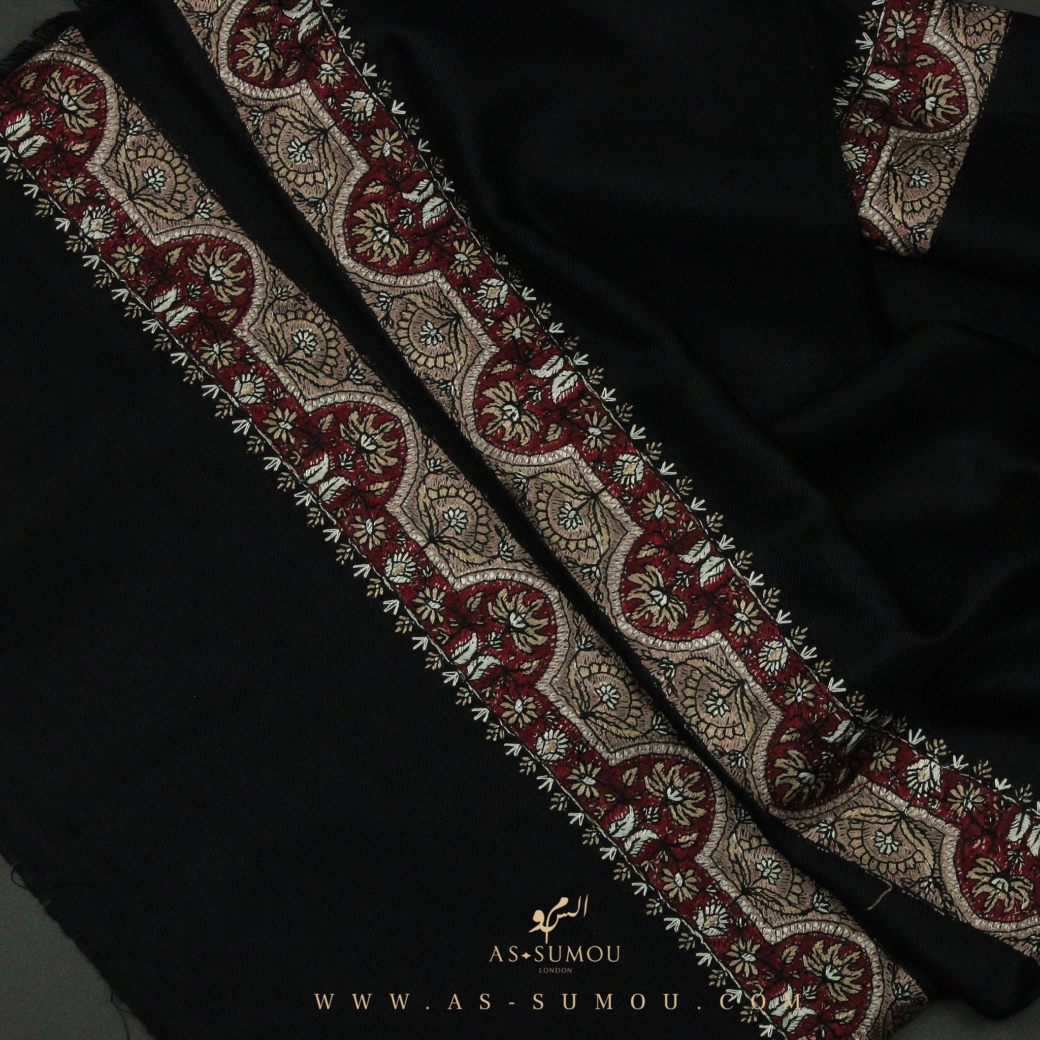 PREMIUM BLACK AUTHENTIC YEMENI SHEMAGH SCARF BL76