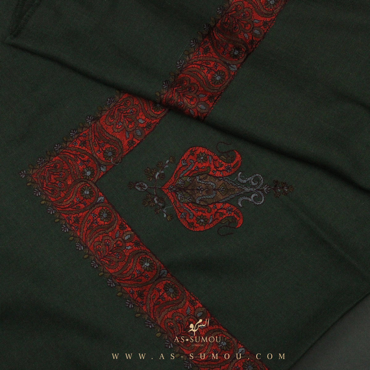 PREMIUM GREEN AUTHENTIC YEMENI SHEMAGH SCARF SE91
