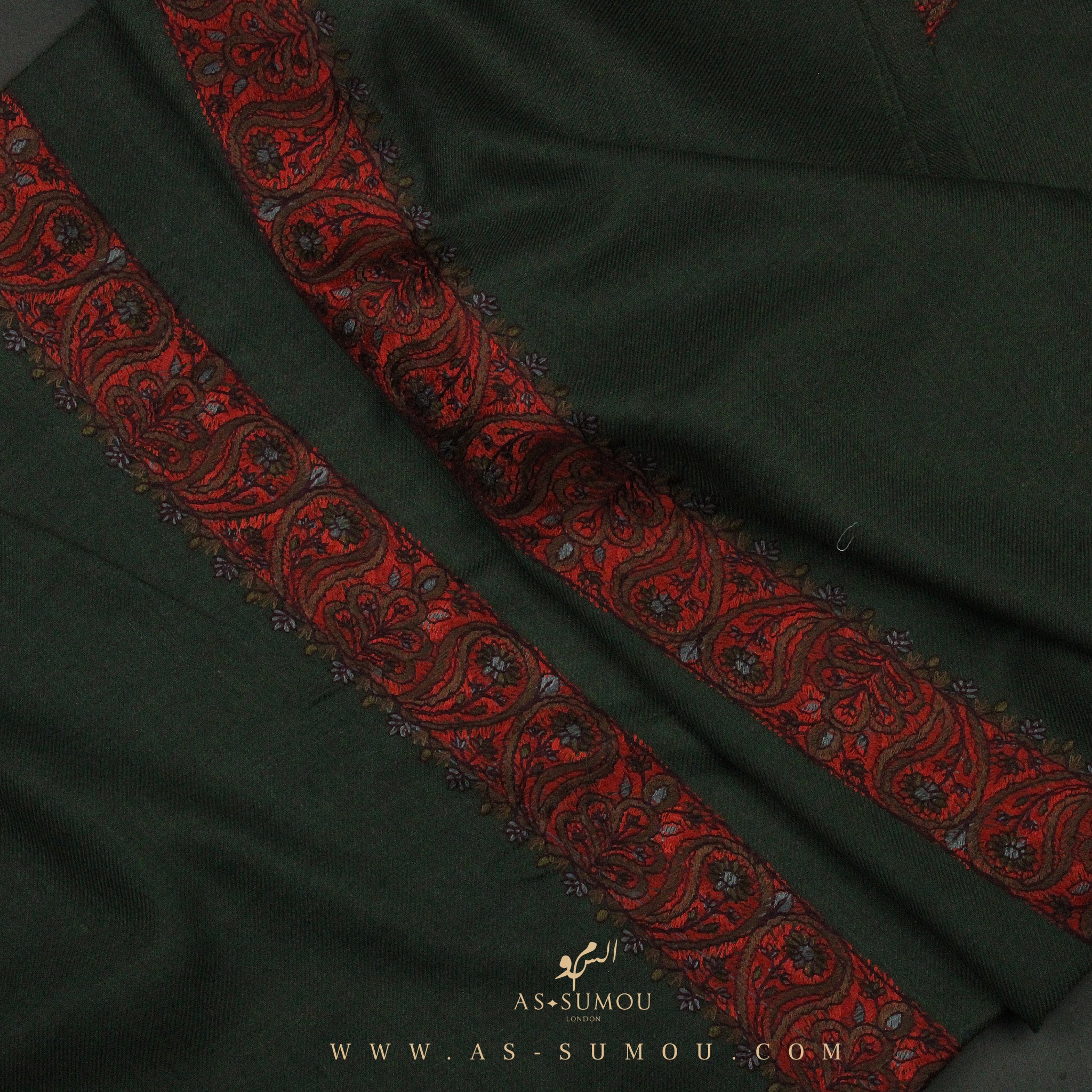 PREMIUM GREEN AUTHENTIC YEMENI SHEMAGH SCARF SE91