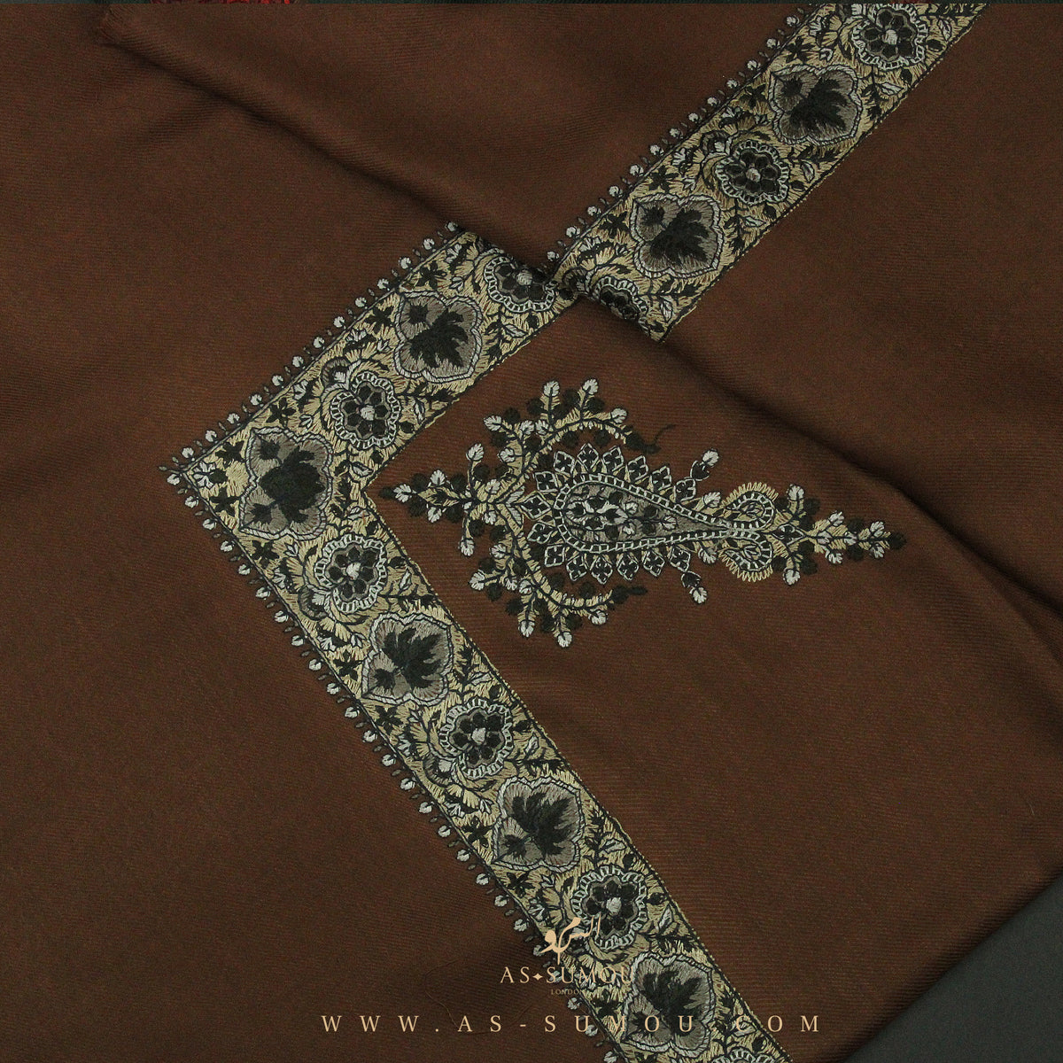 PREMIUM BROWN AUTHENTIC YEMENI SHEMAGH SCARF SE92