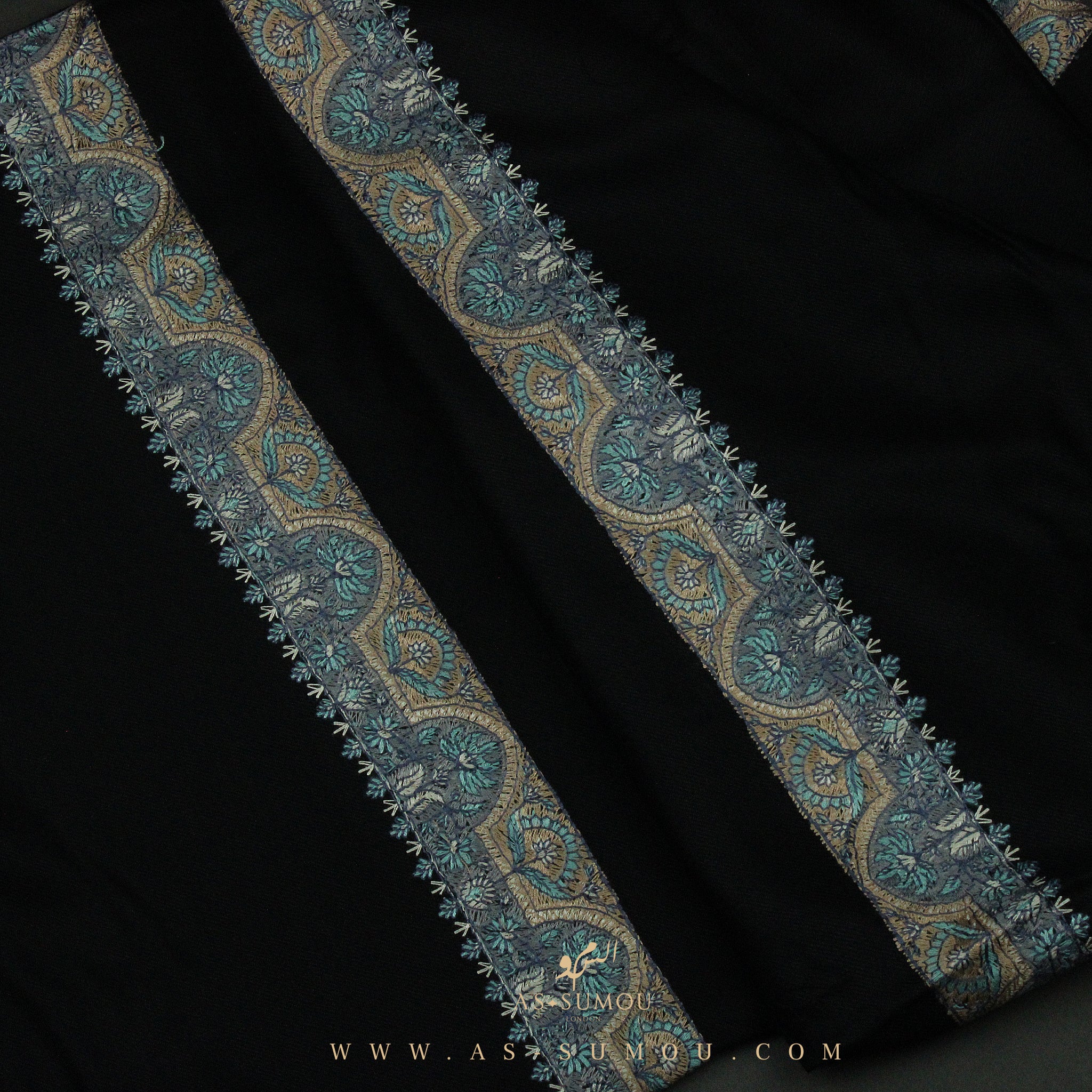 PREMIUM BLACK AUTHENTIC YEMENI SHEMAGH SCARF BL67