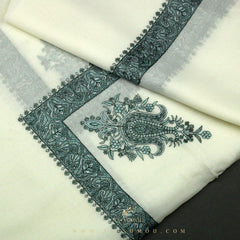 PREMIUM WHITE AUTHENTIC YEMENI SHEMAGH SCARF WH109